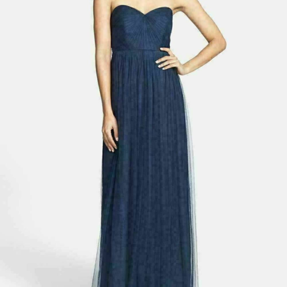 Jenny Yoo Annabelle Convertible Dress Size 6 Navy